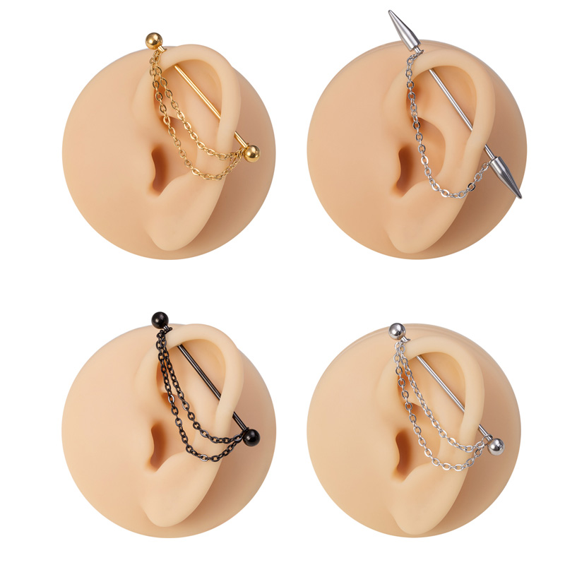 Body Jewelry Industrial - 1pc 산업 피어싱 바벨 체인 연골