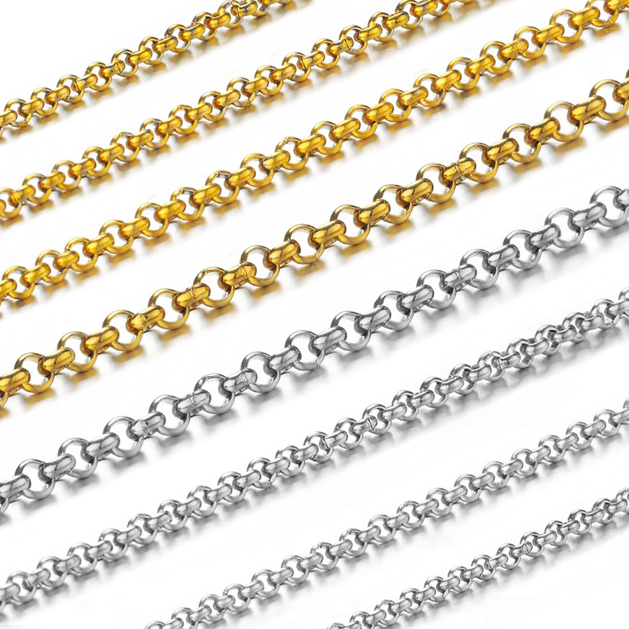 Body Chain Jewelry - 1미터 2-4mm 스테인리스 스틸 O형 소형