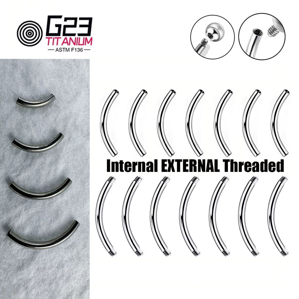 Belly Bar Titanium - 도매 5/10/50pcs G23 티타늄 곡선 바