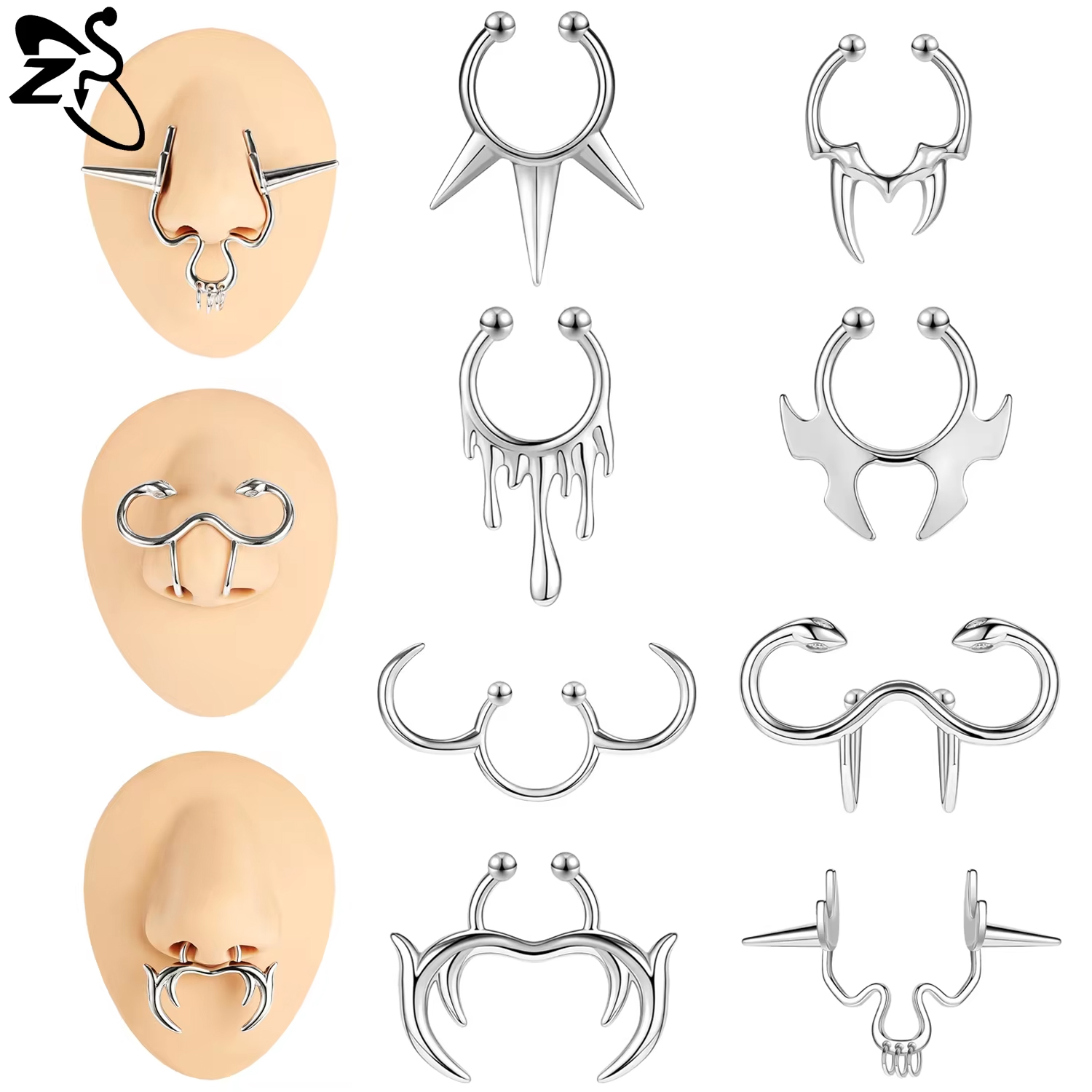 Zs Body Jewelry - ZS 1 조각 펑크 Stlye 가짜