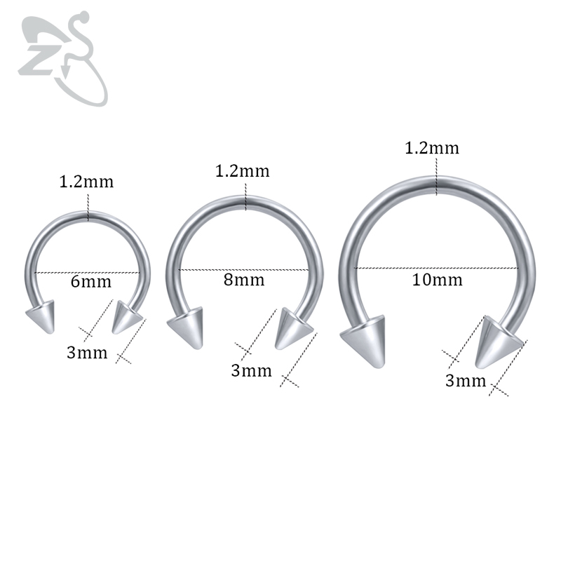 ZS 말굽 316L 외과 강철 콧 구멍 코 링 5 개/ - Zs Body Jewelry 리뷰 및 가격