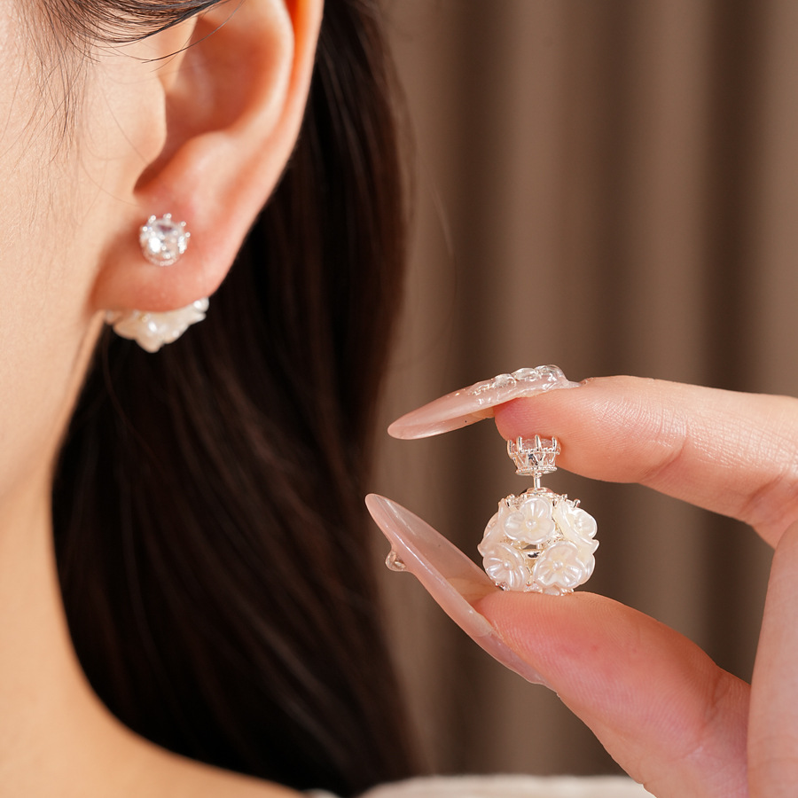 두메이 양면 착용 지르콘 플라워 볼 스터드 귀걸이 반짝 - Cluster Stud Ear 리뷰 및 가격