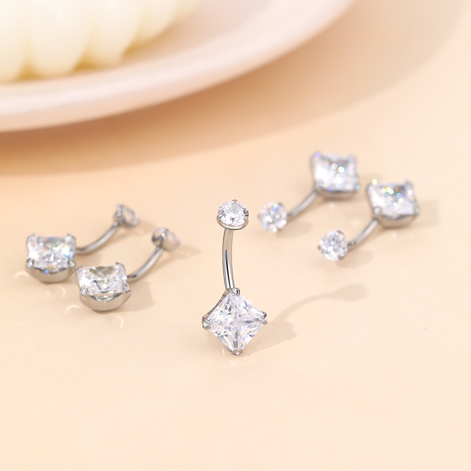 1Pc 티타늄 지르콘 배꼽 링 배꼽 피어싱 내부 스레드 - Belly Bar Titanium 리뷰 및 가격