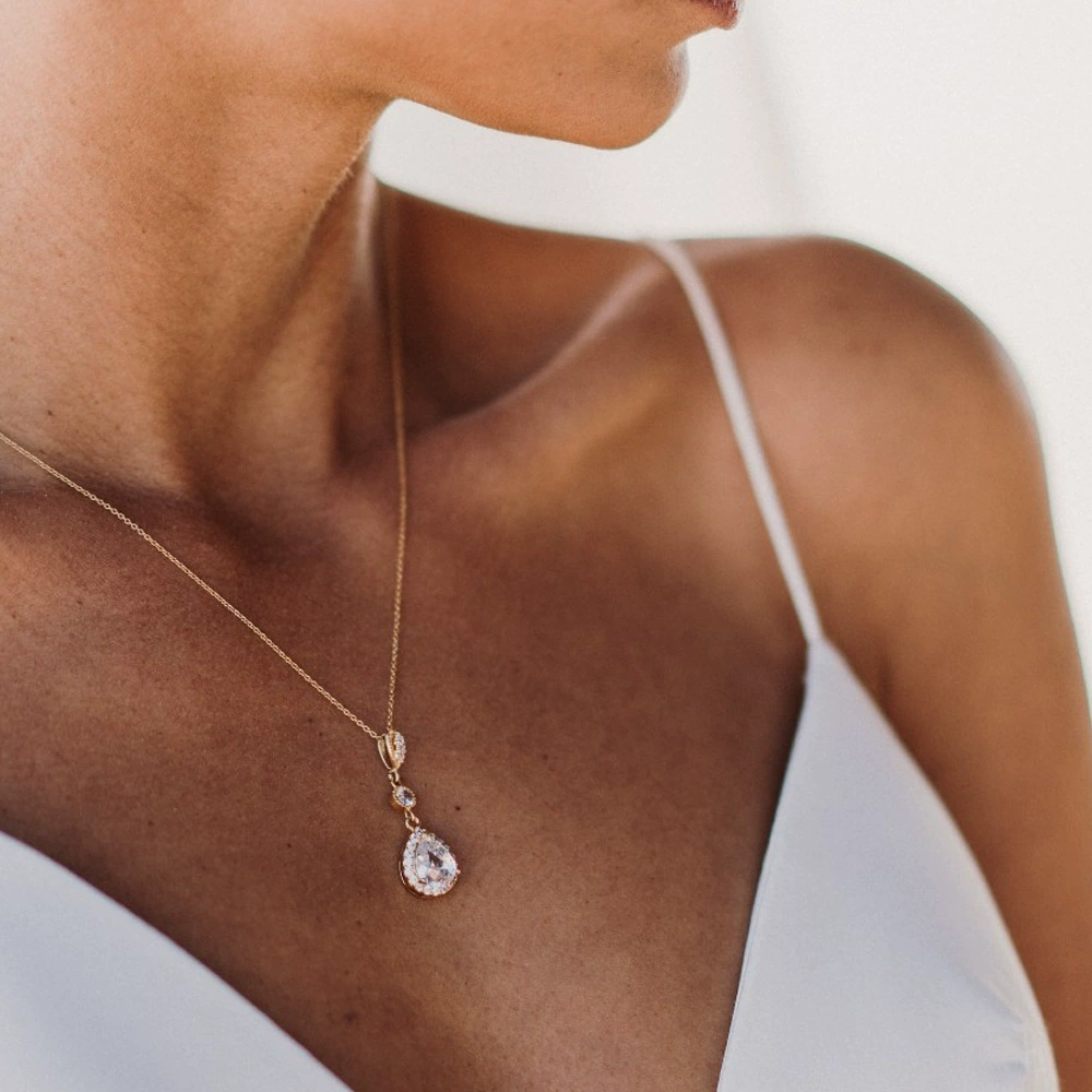 럭셔리 지르콘 물방울 백 체인 목걸이 드레스 액세서리  - Body Jewelry For Backless Dress 리뷰 및 가격