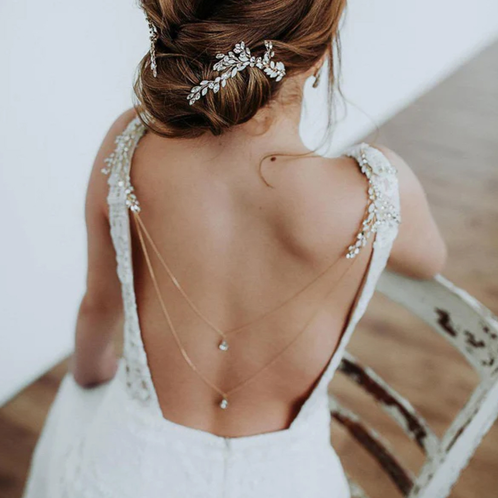 원피스 지르콘 술 펜던트 백 체인 목걸이, 백리스 물방 - Body Jewelry For Backless Dress 리뷰 및 가격