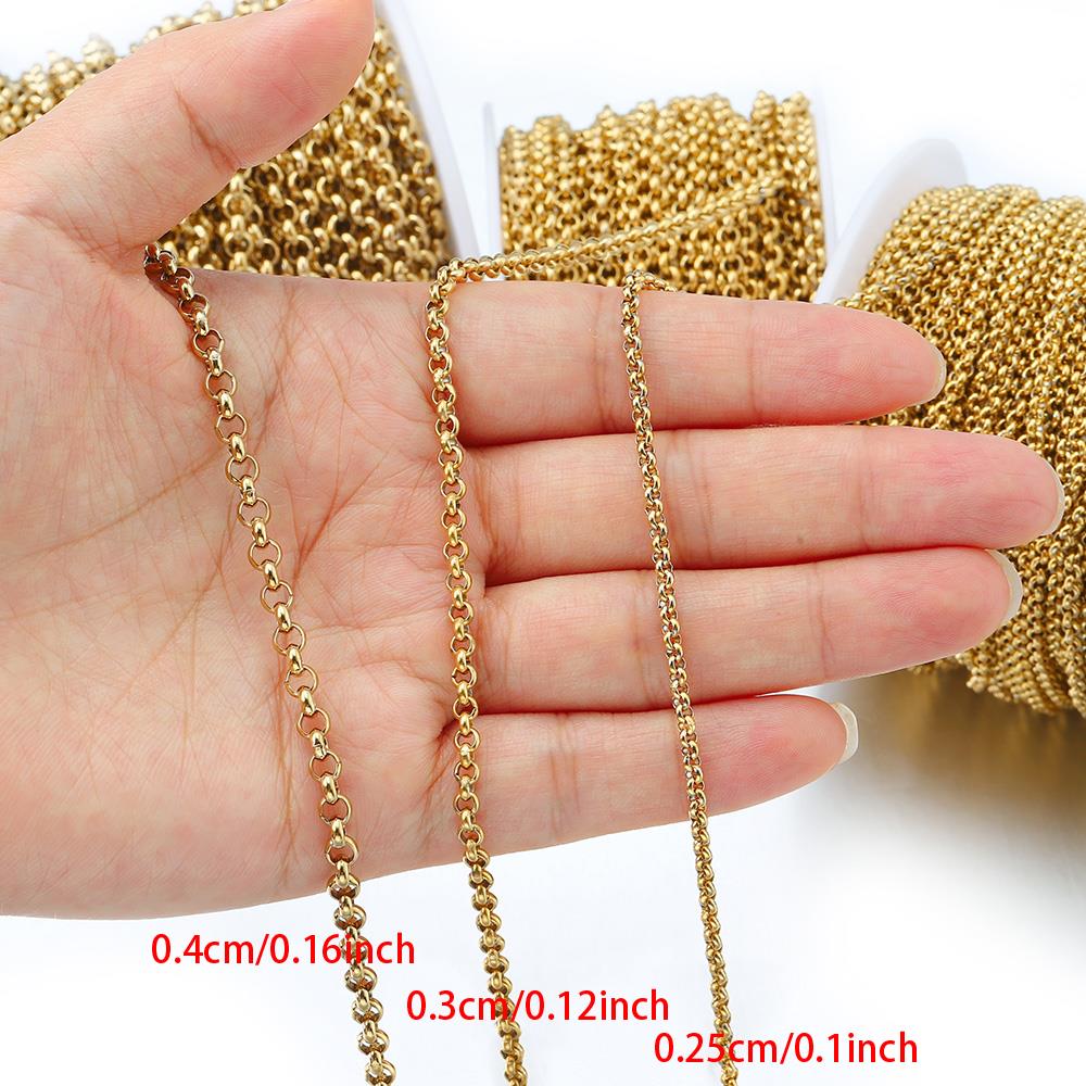 1미터 2-4mm 스테인리스 스틸 O형 소형 원형 체인 - Body Chain Jewelry 리뷰 및 가격