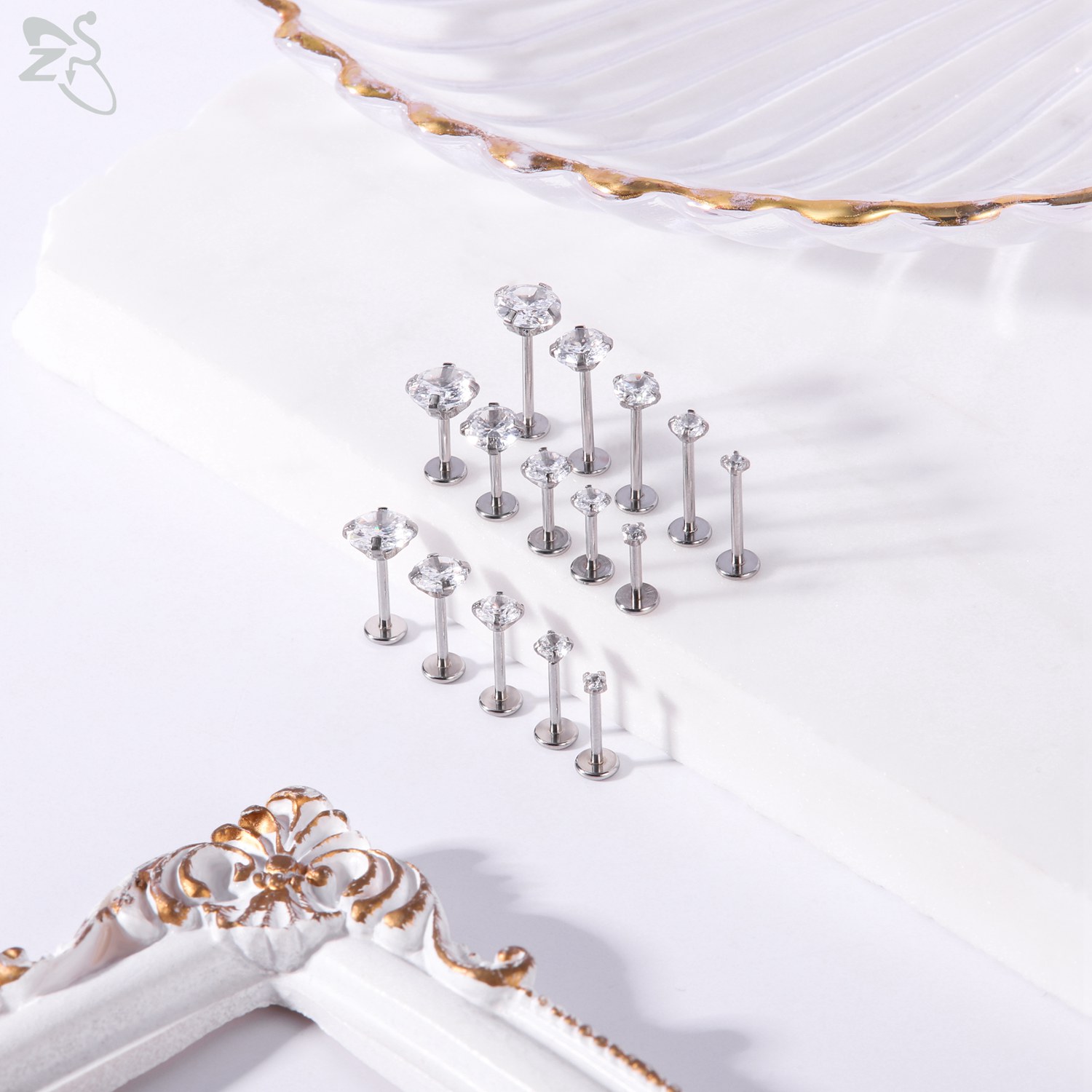AOEDEJ 10 개/몫 골드 컬러 16/18G 스테인 - Zs Body Jewelry 리뷰 및 가격
