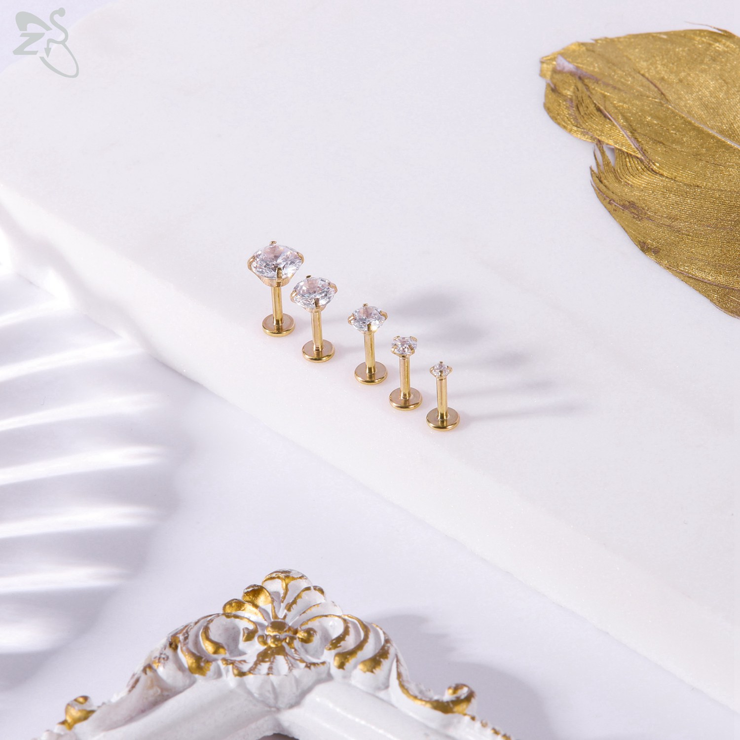 AOEDEJ 10 개/몫 골드 컬러 16/18G 스테인 - Zs Body Jewelry 리뷰 및 가격