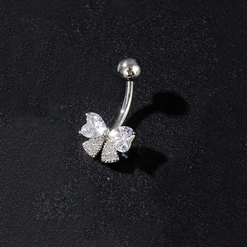1pc 스테인레스 스틸 나비 꽃 배꼽 링 여성용 배꼽  - Body Jewelry Rings 리뷰 및 가격