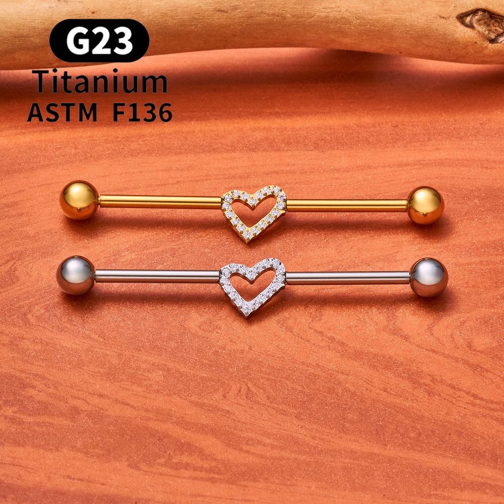 ASTM F136 티타늄 내부 나사형 바벨 링 14G  - Body Jewelry Industrial 리뷰 및 가격