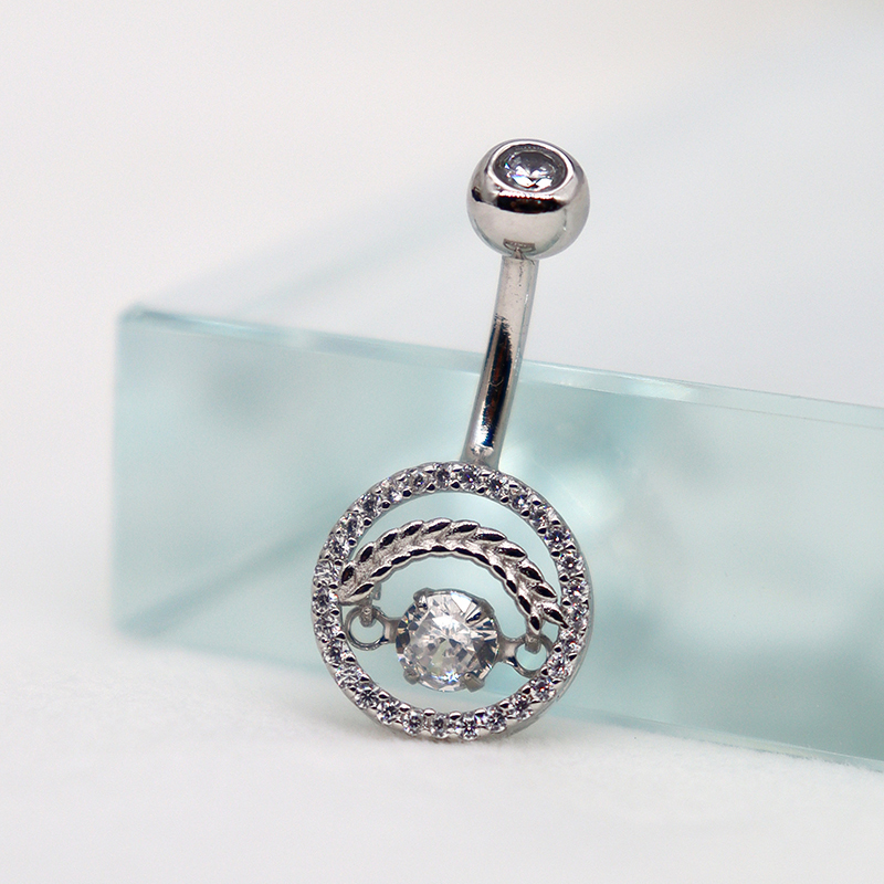피어싱 배꼽 실버 925 스털링 실버 원형 민첩한 배꼽 - Body Jewelry Good Quality 리뷰 및 가격