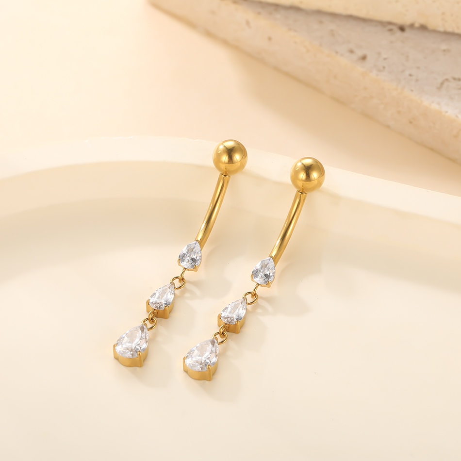 1/5개 ASTM F136 티타늄 14G 댕글 CZ 젬 - Belly Bar Titanium 리뷰 및 가격