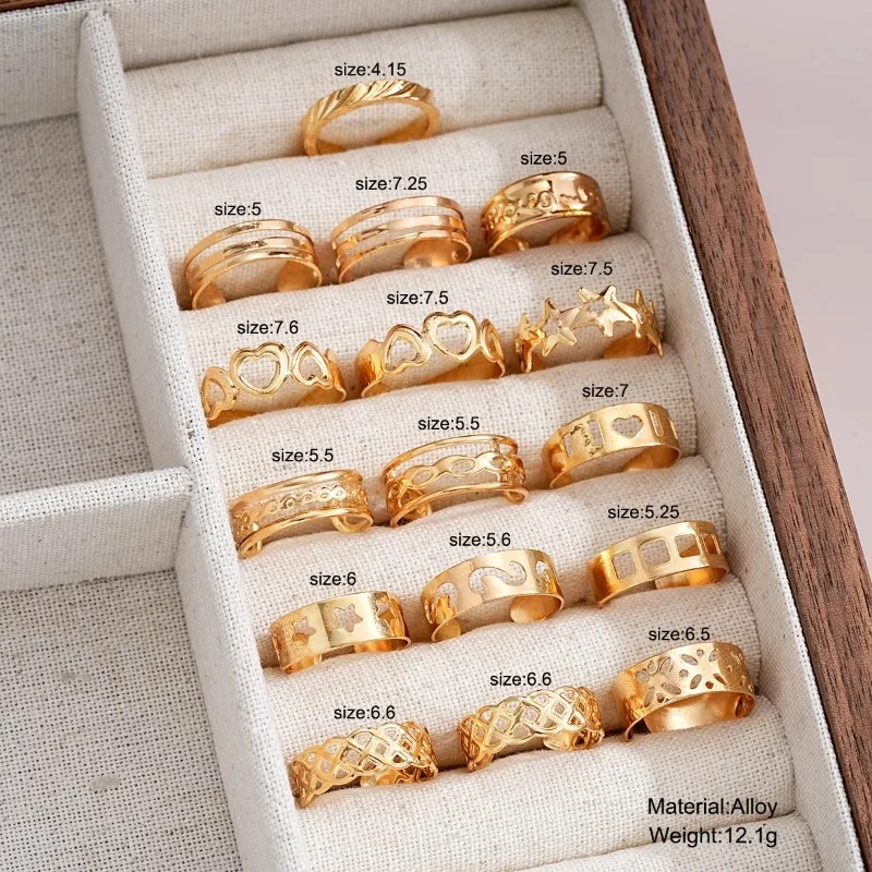 여성용 발가락 반지 16개 세트 속이 빈 별 하트 디자 - Body Jewelry Rings 리뷰 및 가격