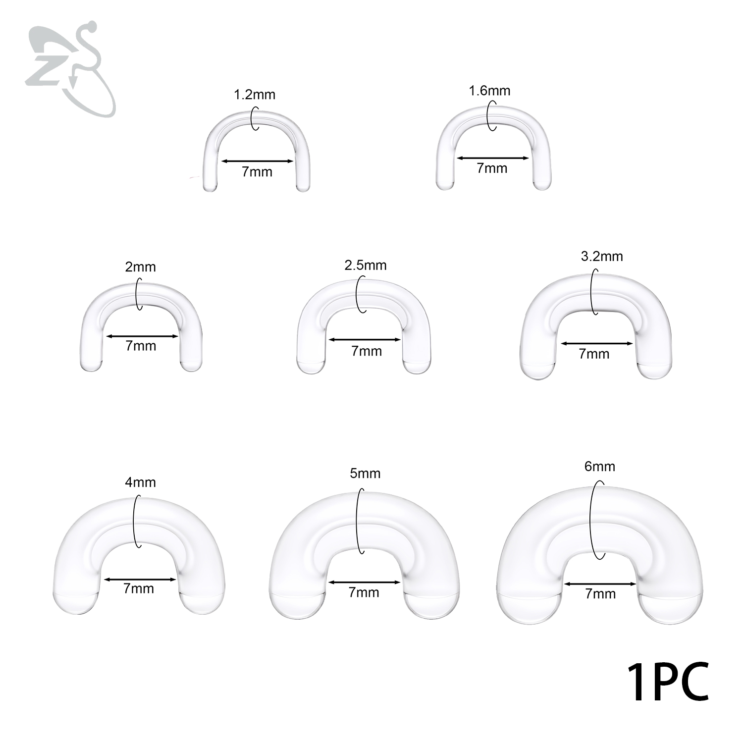 ZS 1PC 2G/4G/6G/8G/10G/12G/14G - Zs Body Jewelry 리뷰 및 가격