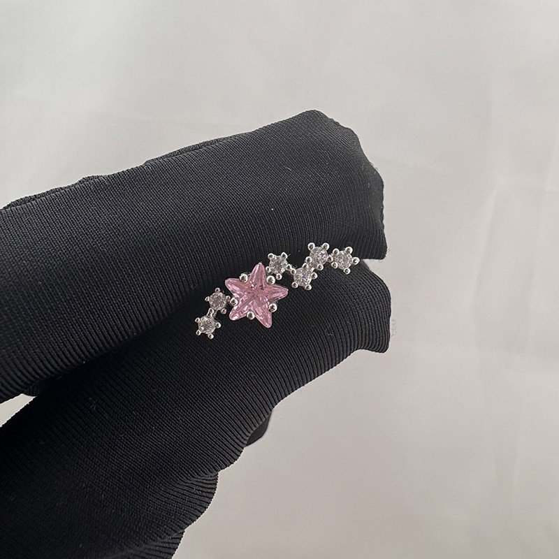 INS 스타일 풀 CZ 티타늄 스크류백 메테오 헬릭스  - Cluster Stud Ear 리뷰 및 가격