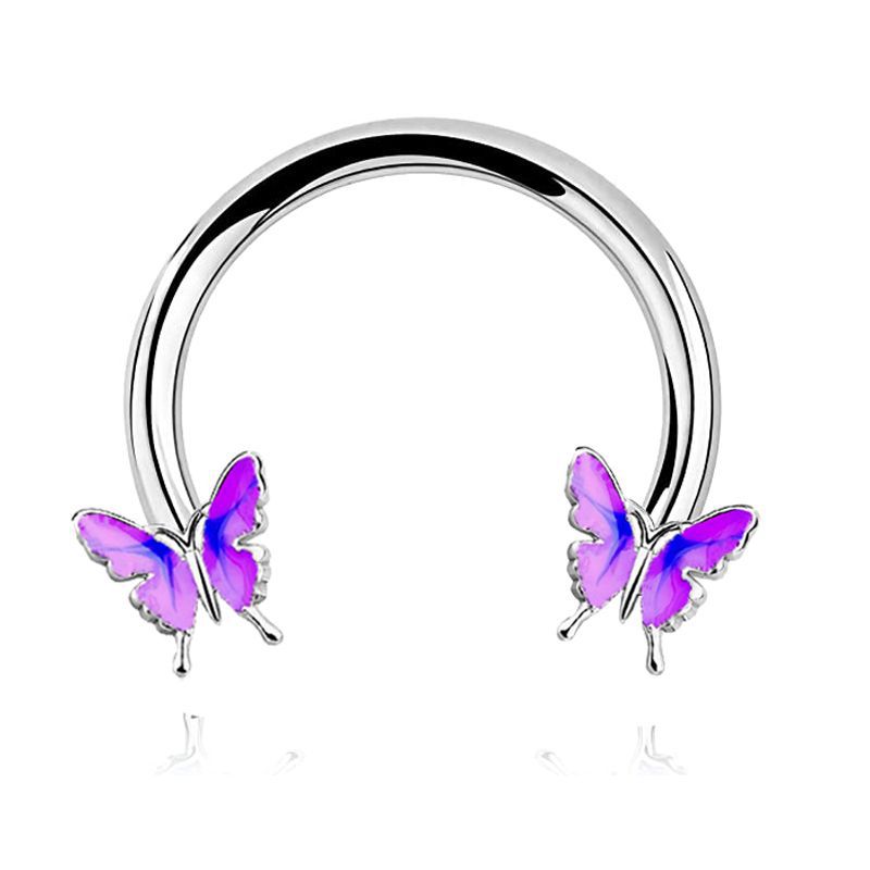여성을위한 패션 핑크 나비 스테인레스 스틸 코 링 가짜 - Body Jewelry La 리뷰 및 가격