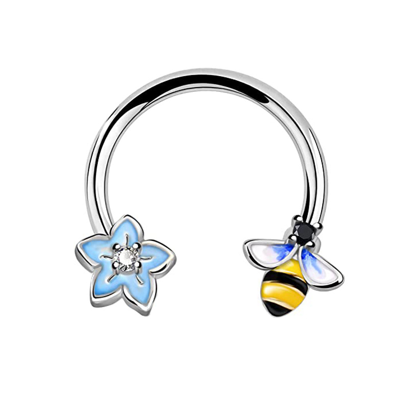 여성을위한 패션 핑크 나비 스테인레스 스틸 코 링 가짜 - Body Jewelry La 리뷰 및 가격