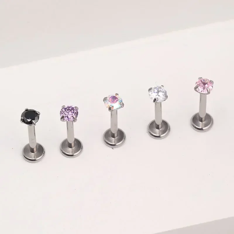 1Pcs G23 티타늄 피어싱 CZ 보석 내부 스레드  - Belly Bar Titanium 리뷰 및 가격