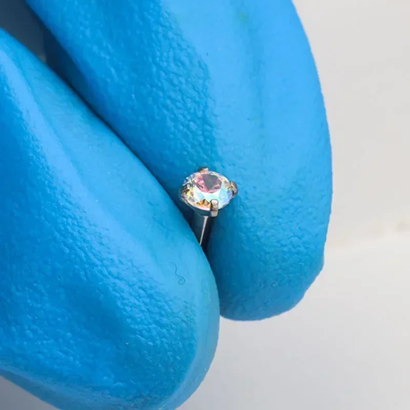 1Pcs G23 티타늄 피어싱 CZ 보석 내부 스레드  - Belly Bar Titanium 리뷰 및 가격