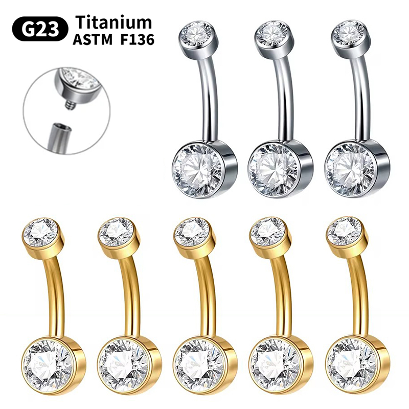 5/10Pcs 티타늄 배꼽 링 14G 6mm 8mm 1 - Belly Bar Titanium 리뷰 및 가격
