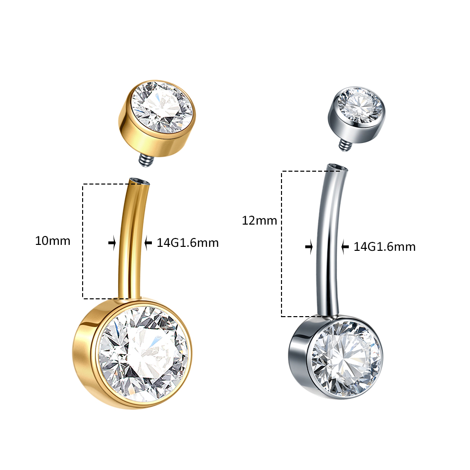 5/10Pcs 티타늄 배꼽 링 14G 6mm 8mm 1 - Belly Bar Titanium 리뷰 및 가격