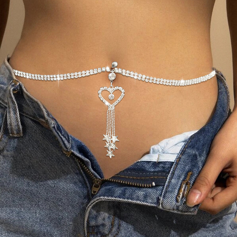 GLAMing Boho 하트 매달려 라인 석 피어싱 배 - Body Jewelry Rings 리뷰 및 가격