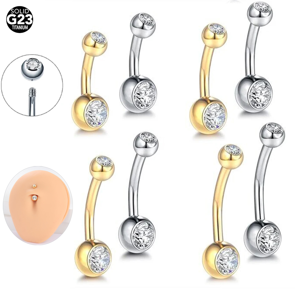 1Pc G23 티타늄 배꼽 링 외부 스레드 14G 배꼽 - Belly Bar Titanium 리뷰 및 가격