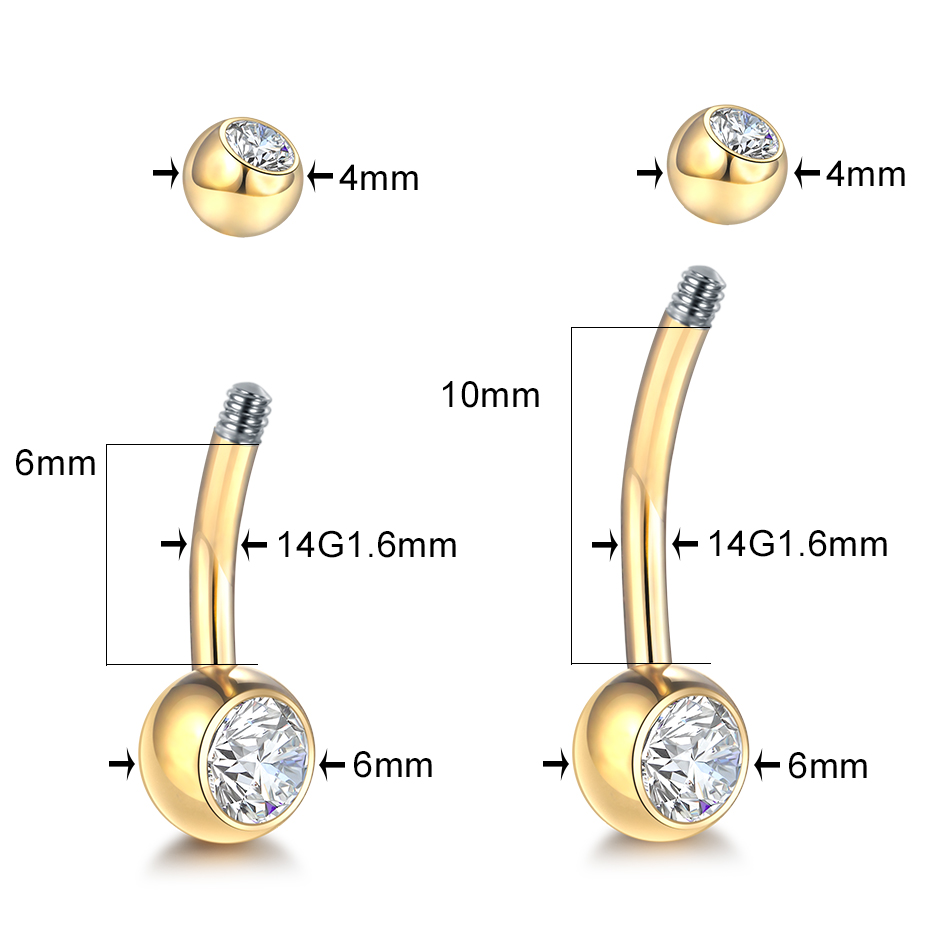 1Pc G23 티타늄 배꼽 링 외부 스레드 14G 배꼽 - Belly Bar Titanium 리뷰 및 가격