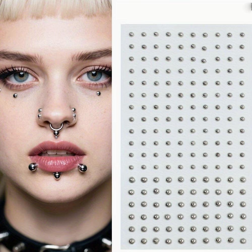 58-180개 세트 비피어싱 립 네일 스티커 자가 접착 - Body Jewelry Rings 리뷰 및 가격