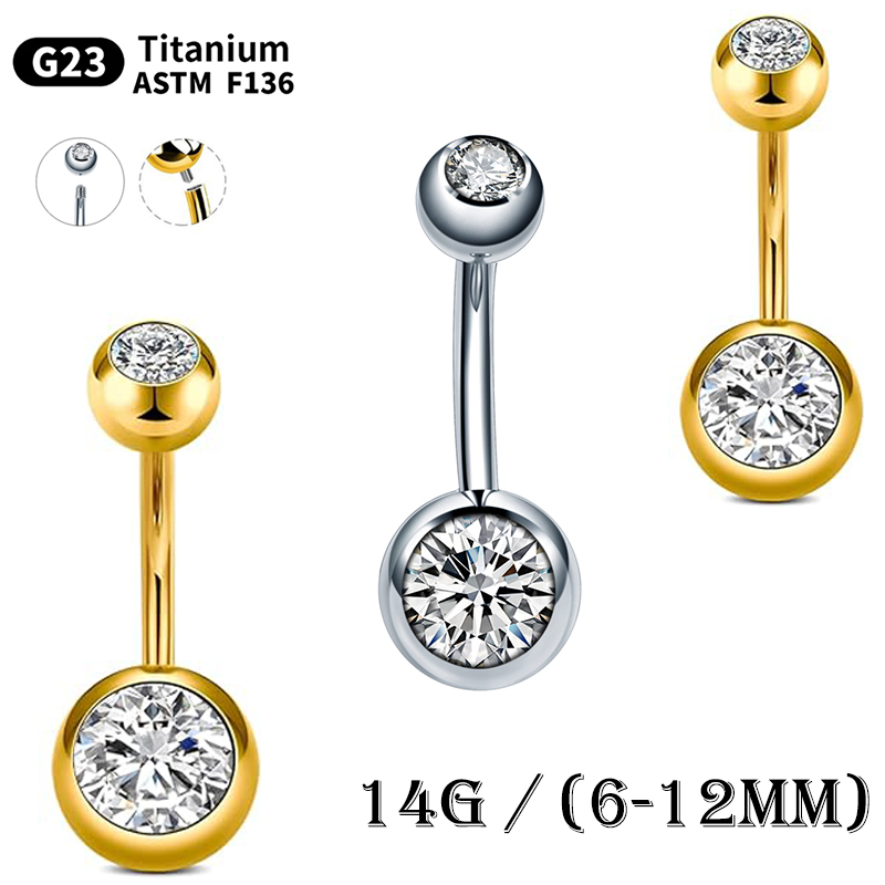 G23 티타늄 배꼽 단추 피어싱 배꼽 귀걸이, 고스 크 - Belly Bar Titanium 리뷰 및 가격