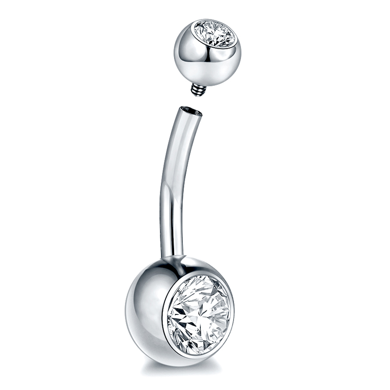 G23 티타늄 배꼽 단추 피어싱 배꼽 귀걸이, 고스 크 - Belly Bar Titanium 리뷰 및 가격