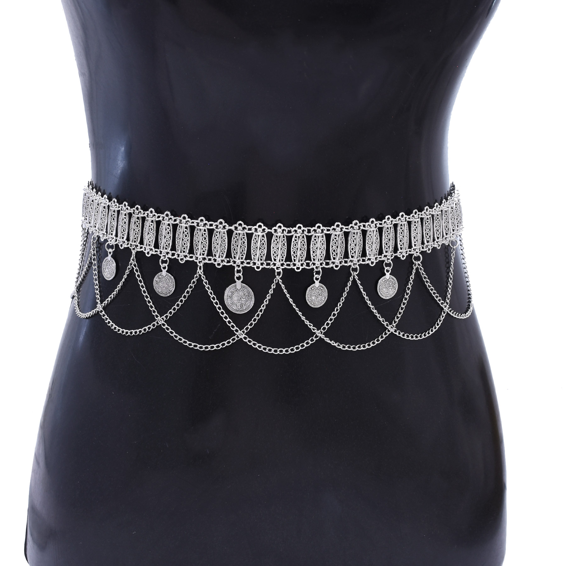 니치 레트로 디자인 실버 조각 기하학적 합금 패치워크  - Body Chain Jewelry 리뷰 및 가격