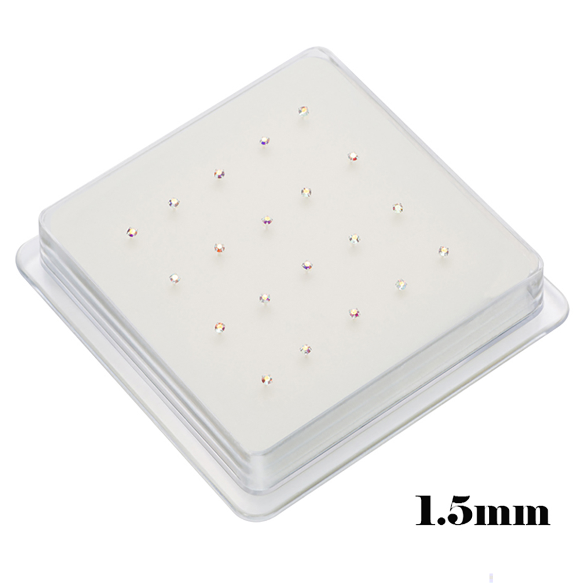 925 스털링 실버 코 스터드 미니 1.5mm 크리스탈 - Body Jewelry La 리뷰 및 가격