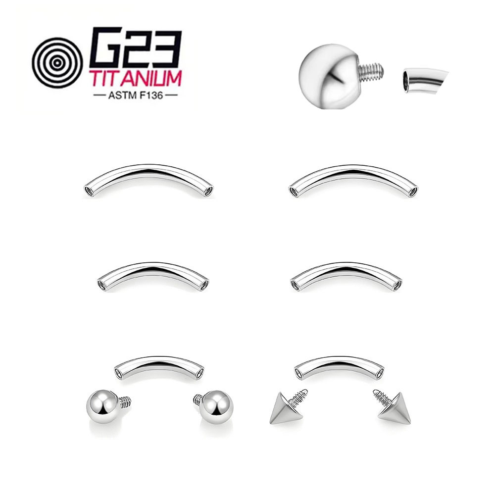 도매 5/10/50pcs G23 티타늄 곡선 바 외부  - Belly Bar Titanium 리뷰 및 가격