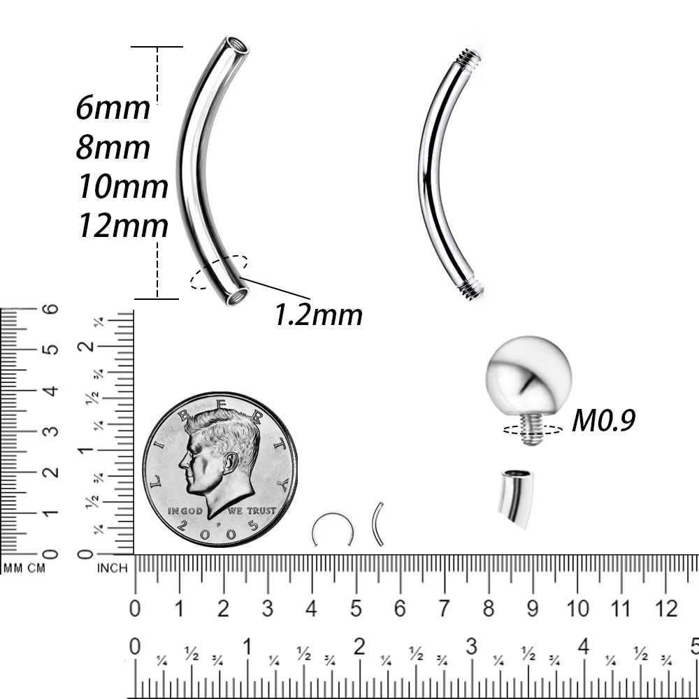 도매 5/10/50pcs G23 티타늄 곡선 바 외부  - Belly Bar Titanium 리뷰 및 가격