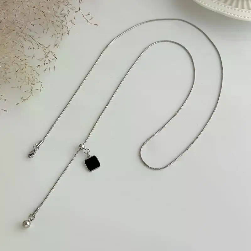 여성용 반짝이는 진주 백 체인 목걸이, 롱 드롭 백리스 - Body Jewelry For Backless Dress 리뷰 및 가격