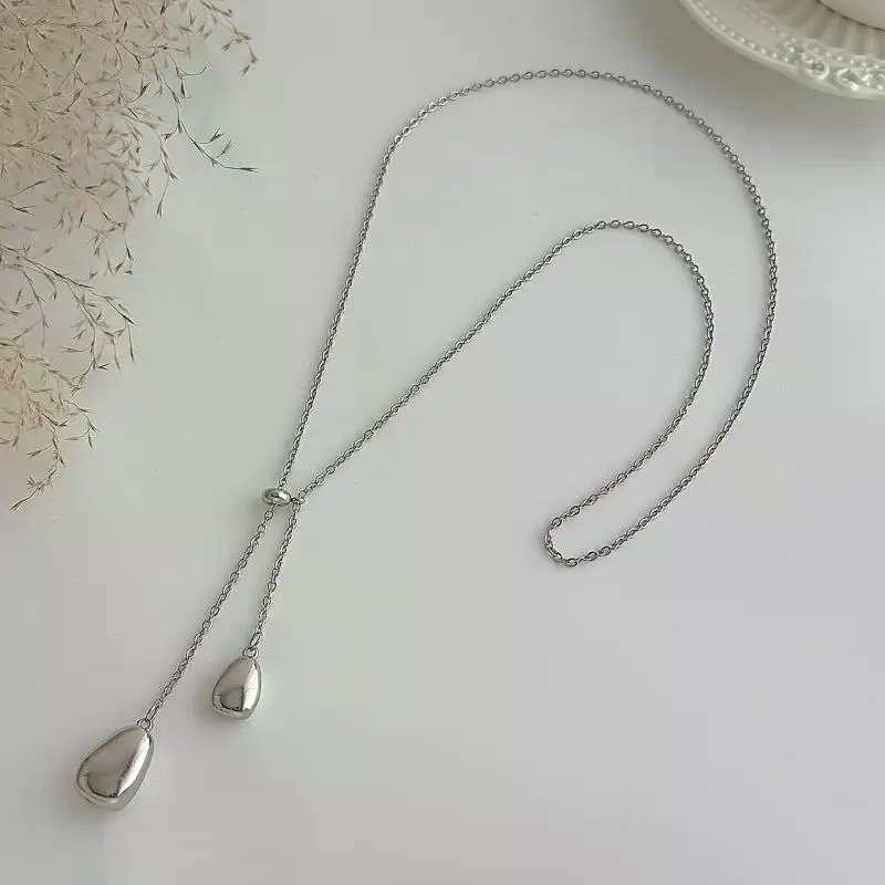여성용 반짝이는 진주 백 체인 목걸이, 롱 드롭 백리스 - Body Jewelry For Backless Dress 리뷰 및 가격