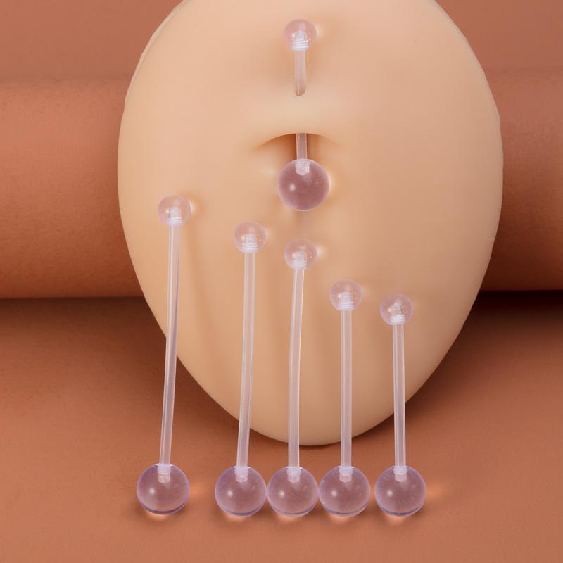 6pcs 유연한 배꼽 피어싱 아크릴 배꼽 반지 임신 스 - Body Jewelry Industrial 리뷰 및 가격