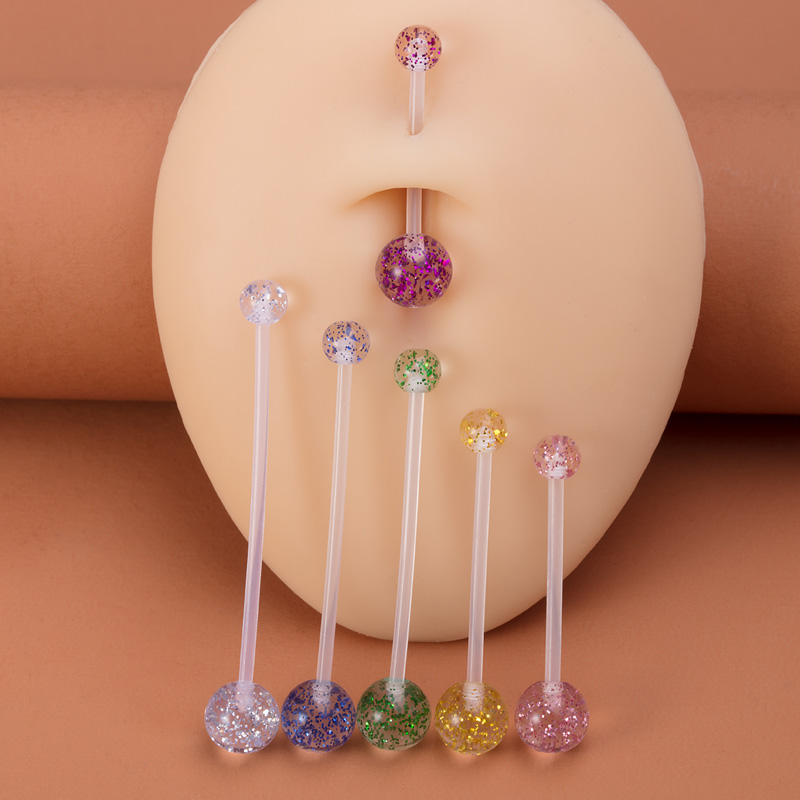 6pcs 유연한 배꼽 피어싱 아크릴 배꼽 반지 임신 스 - Body Jewelry Industrial 리뷰 및 가격