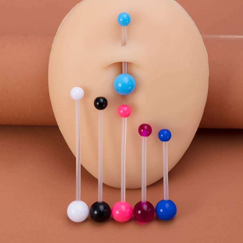 6pcs 유연한 배꼽 피어싱 아크릴 배꼽 반지 임신 스 - Body Jewelry Industrial 리뷰 및 가격