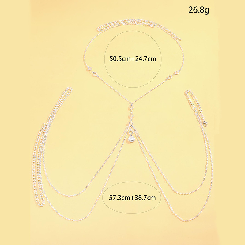 여성용 실버톤 바디 체인 크리스탈 쉘 참 레이어드 허리 - Body Jewelry Helix 리뷰 및 가격
