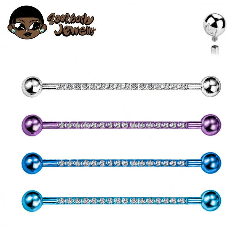 F136 임플란트 등급 티타늄 14G 내부 스레드 산업 - Body Jewelry Industrial 리뷰 및 가격