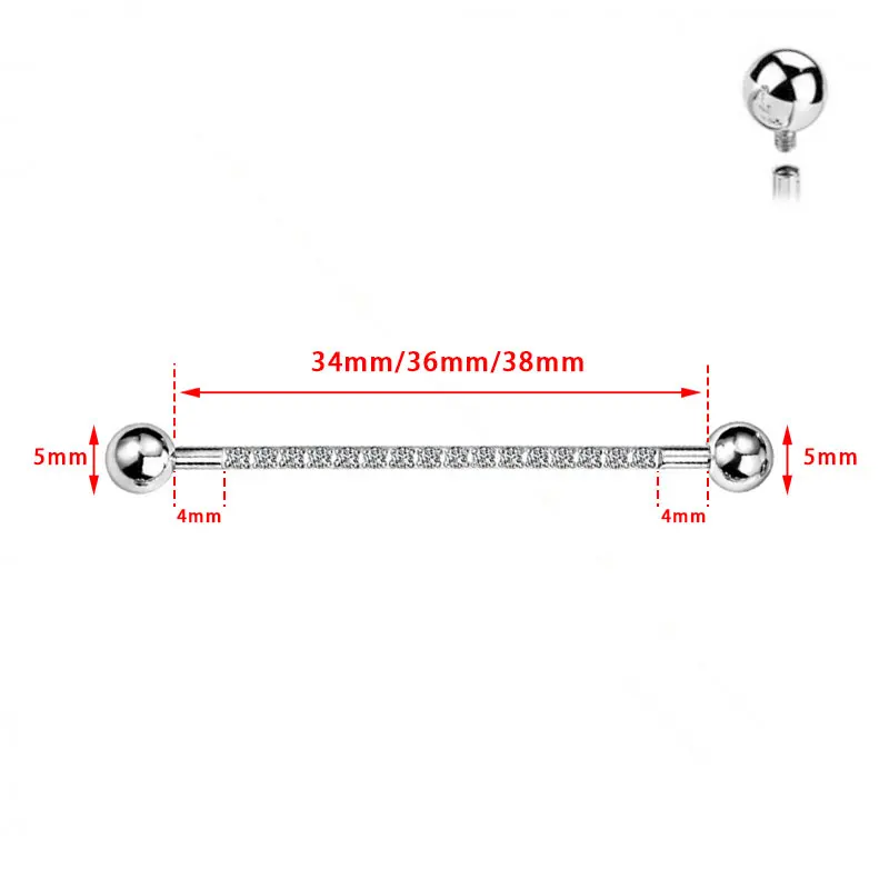 F136 임플란트 등급 티타늄 14G 내부 스레드 산업 - Body Jewelry Industrial 리뷰 및 가격