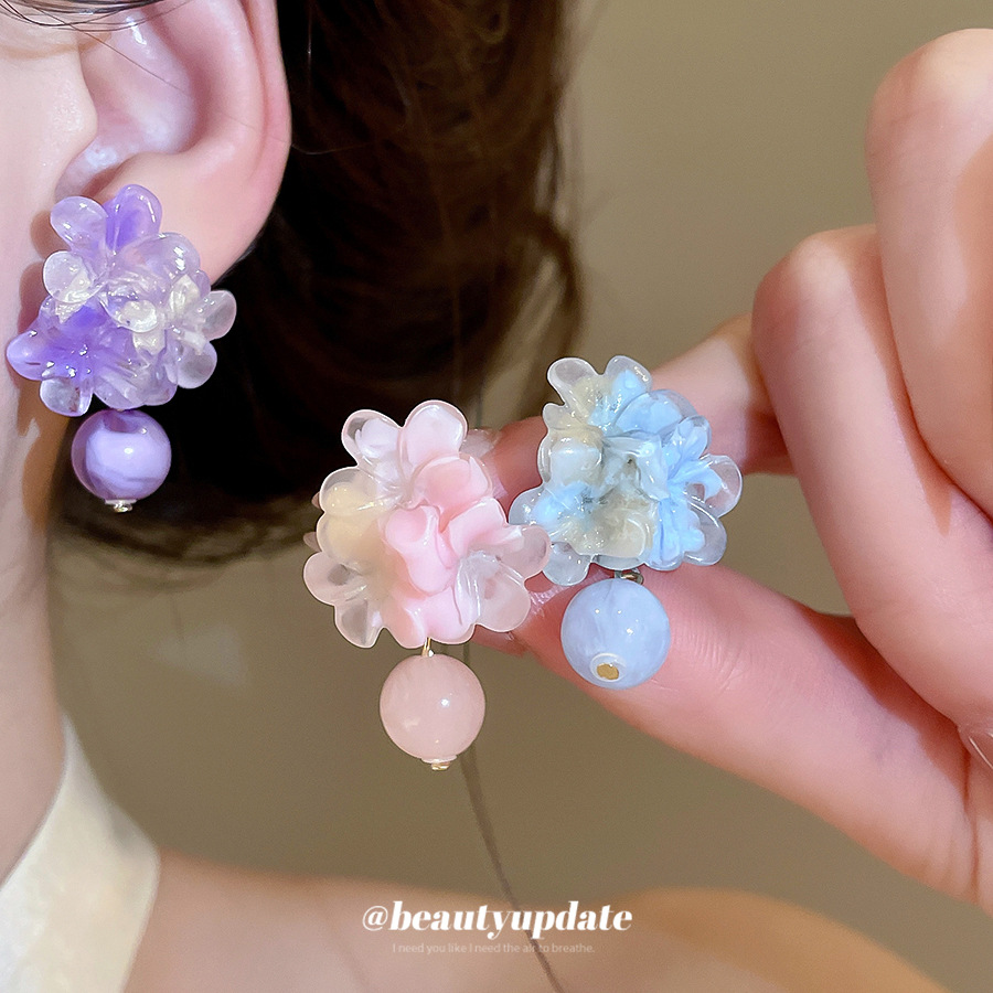 클러스터형 꽃잎 드롭 귀걸이, 로맨틱하고 달콤한 여름  - Cluster Stud Ear 리뷰 및 가격