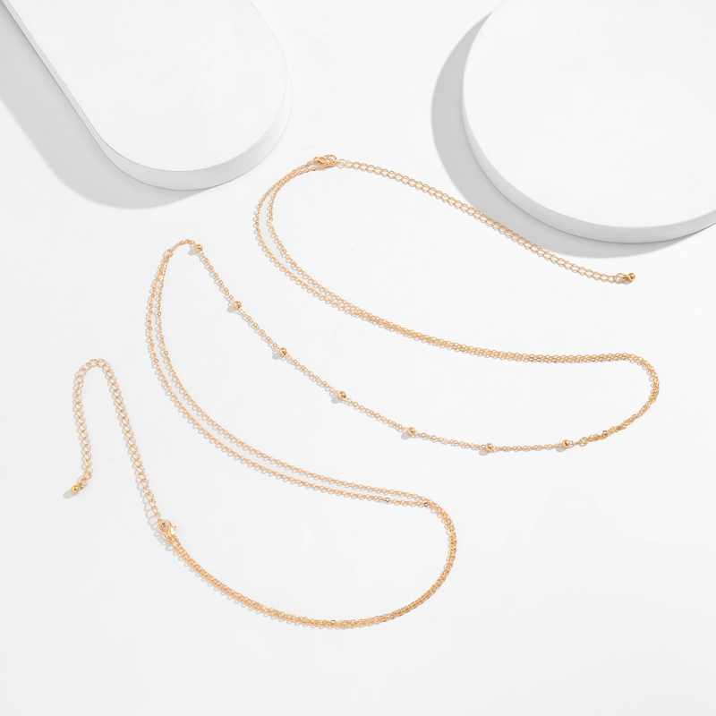 심플한 크로스 체스트 브레스트 벨리 바디 체인 목걸이  - Body Chain Jewelry 리뷰 및 가격