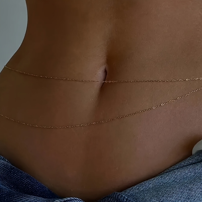 1중층 금속 허리 체인 벨트 - 여성용 패셔너블하고 섹 - Body Chain Jewelry 리뷰 및 가격