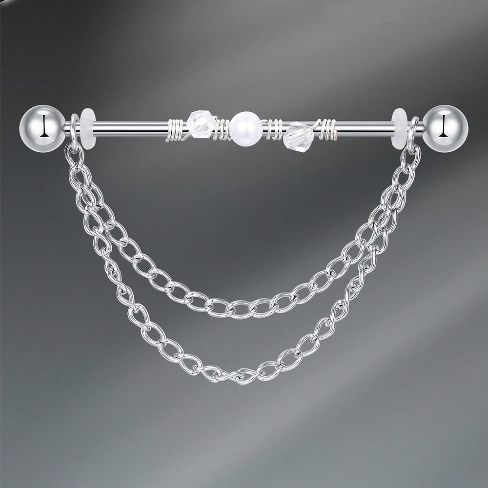 14G 산업용 바벨 연골 귀걸이 바디 피어싱 주얼리 3 - Body Jewelry Industrial 리뷰 및 가격
