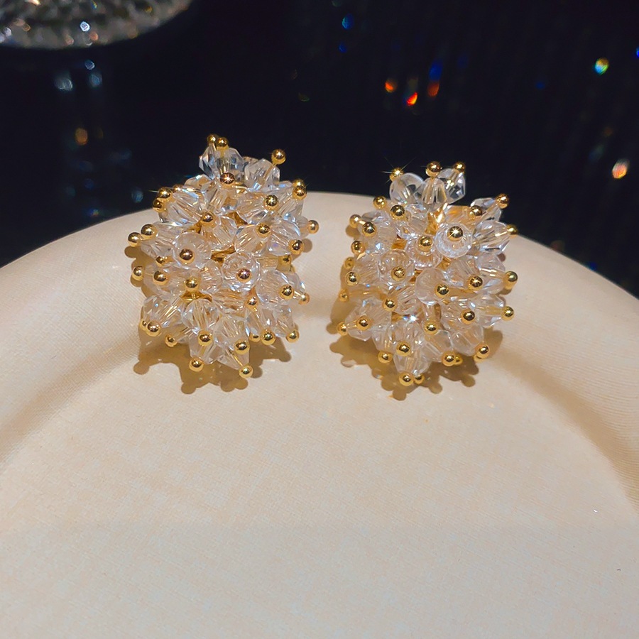 우아한 블랙 비즈 클러스터 스터드 귀걸이 손으로 짠 라 - Cluster Stud Ear 리뷰 및 가격