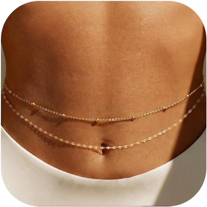 14K 금도금 허리 체인 여성용 레이어드 허리 비즈 벨 - Body Jewelry In Bulk 리뷰 및 가격